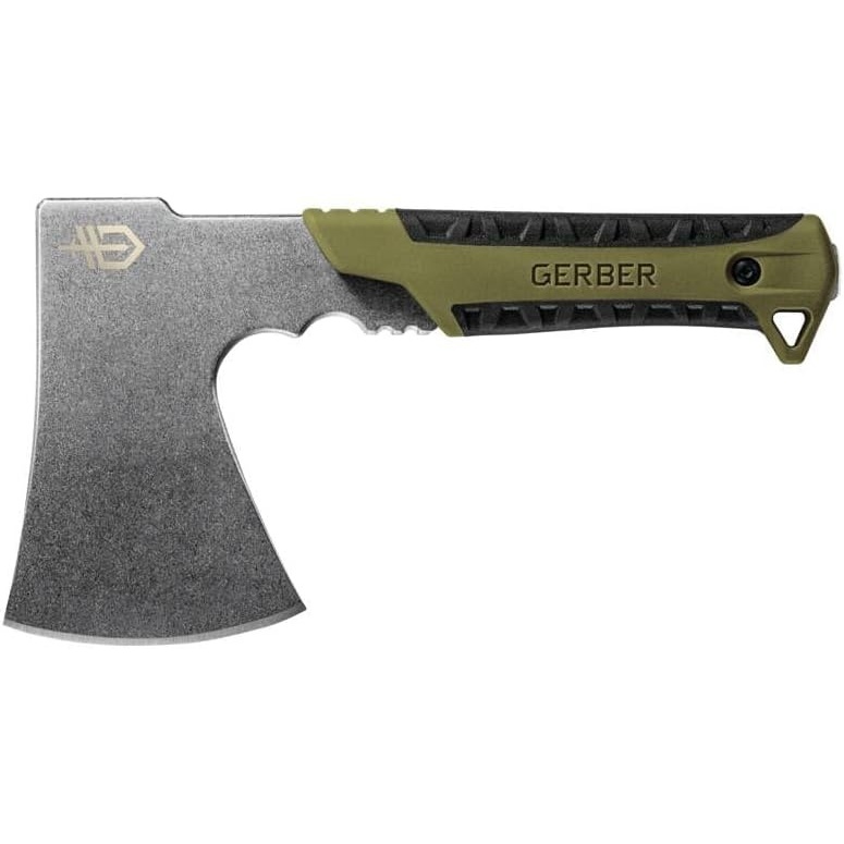 image:imageGerber Gear Pack Hatchet 35 Steel Blade Axe with Full Tang Survival Bushcraft and Camping Gear with Mountable Nylon Sheath Sage GreenSage Green