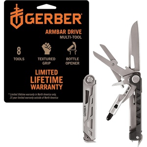 Gerber Armbar Drive EDC Pocket Knife Multitool with Bottle Opener, Gold(Onyx (Pack of 1))