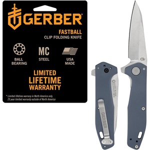 Gerber Gear Fastball – Wharncliffe EDC Folding Pocket Knife, Black(Magnacut Blue)