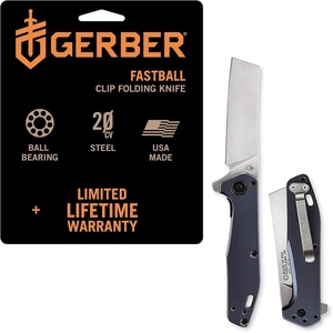 Gerber Gear Fastball – Wharncliffe EDC Folding Pocket Knife, Black(Urban Blue)