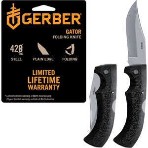 Gerber Gear Gator – 3.75 In. Clip Point EDC Folding Pocket Knife, Black