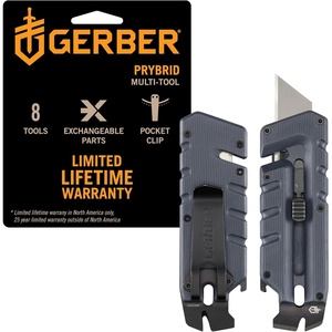 Gerber Prybrid X EDC Pocket Knife Multitool with Bottle Opener, Green(Blue with Clip)